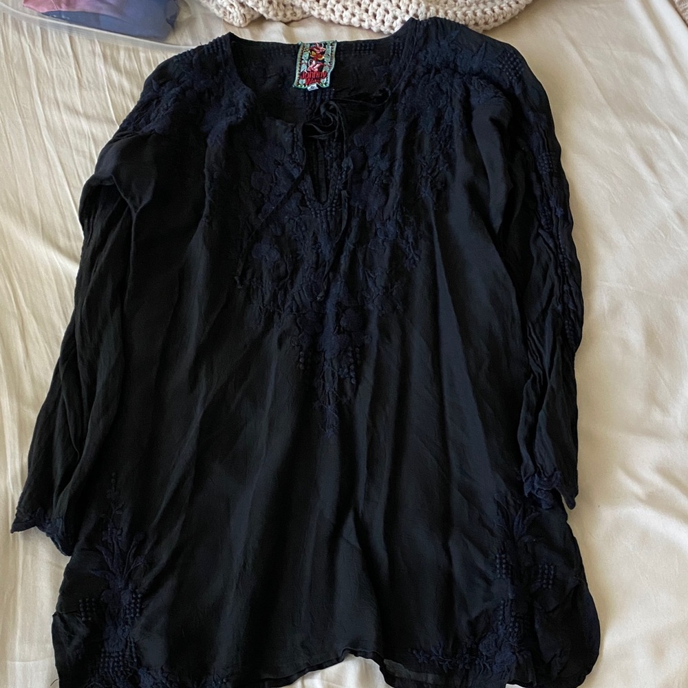 Johnny Was Black Blouse